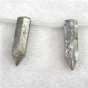 pyrite bullet beads, approx 8-35mm