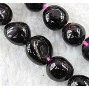 garnet bead, freeform, approx 10mm