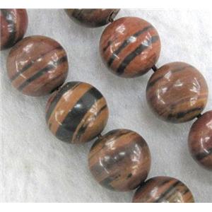 round Brown Opal Stone Beads, approx 20mm dia, 15.5 inches