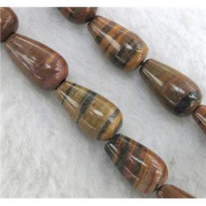 brown opal beads, teardrop, approx 8x16mm, 15.5 inches