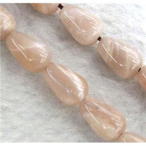 pink Sunstone beads, teardrop, approx 8x12mm, 15.5 inches