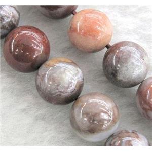 round Bloodstone beads, approx 12mm dia, 15.5 inches
