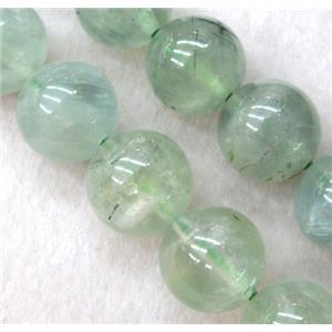 prehnite beads, round, lt.green, approx 12mm dia, 15.5 inches