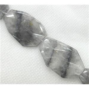 Cloudy Quartz bead, freeform, approx 30-45mm, 15.5 inches
