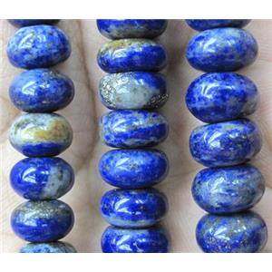 lapis lazuli beads, rondelle, blue, approx 6x10mm, 15.5 inches