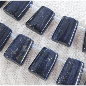 lapis lazuli beads, trapezoid, approx 12-18mm