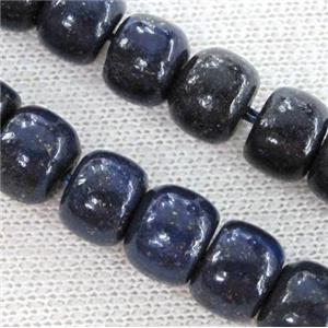 lapis lazuli beads, barrel, approx 5x8mm