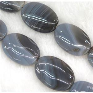 natural gray botswana agate oval beads, approx 25x35mm