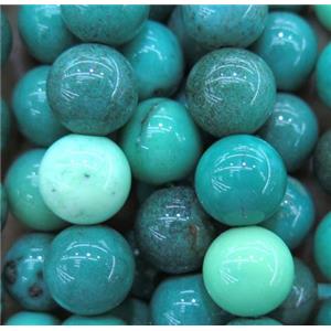 green grass agate beads, round, approx 6mm dia, 15.5 inches