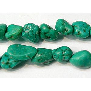 Natural Turquoise, Erose beads, approx 4-7mm, 16 inch length