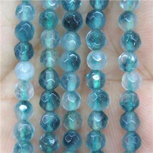 tiny green jade beads, faceted round, approx 4mm dia