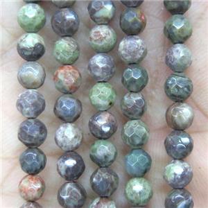 tiny multicolor Agate beads, faceted round, approx 4mm dia