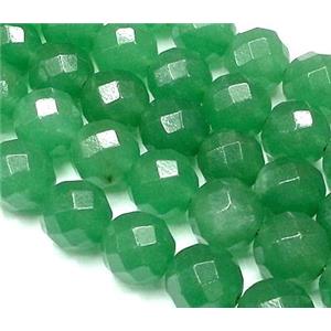 faceted round green jasper bead, 4mm dia, approx 100pcs per st