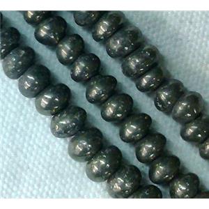 natural abacus Pyrite Beads, 5x8mm