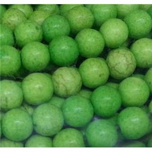 synthetic Turquoise beads, green, round, 4mm dia, approx 98pcs per st