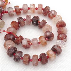 red Iron Quartz heishi beads, approx 5x15mm