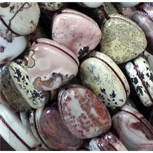 chohua jasper bead, freeform, approx 12x17mm