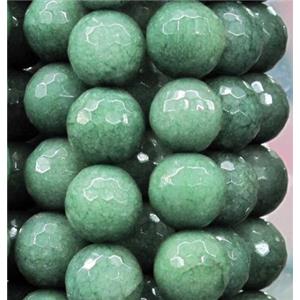 green jade bead, round, approx 12mm dia, 31pcs per st