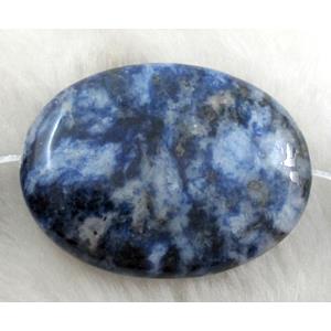 lapis lazuli bead, Flat oval, 30x40mm, 10pcs per st