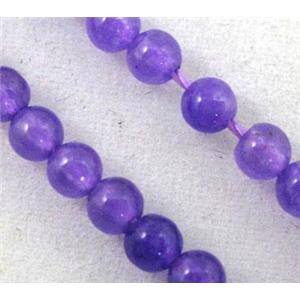 jade beads, tiny, round, lavender, approx 3mm dia, 15.5 inches