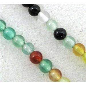 jade beads, tiny, round, mixed color, approx 3mm dia, 15.5 inches