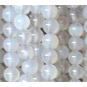 tiny round White Agate Beads, approx 3mm dia, 130pcs per st