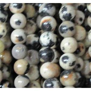 dalmatian spotted jasper beads, tiny, round, approx 3mm dia, 130pcs per st