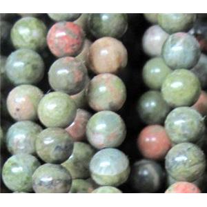 tiny jasper beads, round, green, approx 3mm dia, 130pcs per st