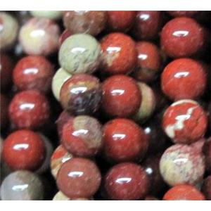 red jasper beads, tiny, round, approx 3mm dia, 130pcs per st