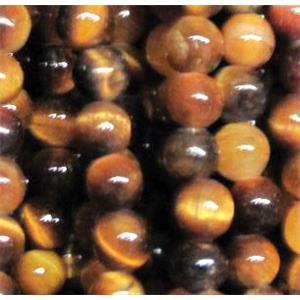 tiger eye stone bead, tiny, round, yellow, approx 3mm dia, 130pcs per st