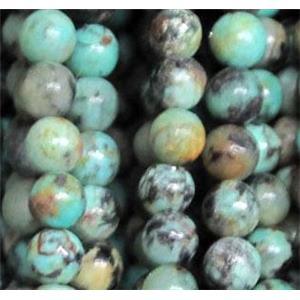 African turquoise beads, tiny, round, approx 3mm dia, 130pcs per st
