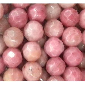 rhodonite beads, faceted round, approx 4mm dia, 15.5 inches