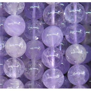 round Amethyst beads, purple, approx 6mm dia, 15.5 inches