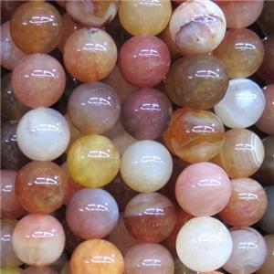 natural Red Botswana Agate beads, round, approx 10mm dia, 15.5 inches