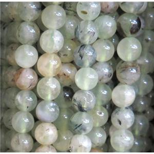 round Prehnite beads, approx 10mm dia, 15.5 inches
