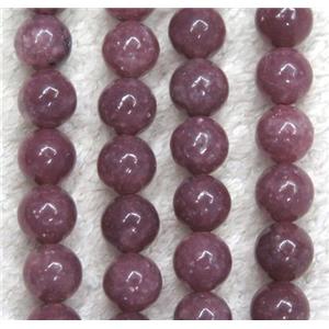 round Lepidolite Beads, pink, approx 12mm dia, 15.5 inches