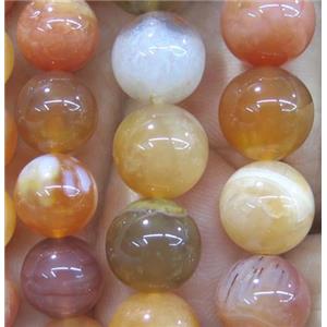 red Carnelian beads, round, approx 8mm dia, 15.5 inches