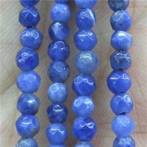 blue Sodalite Beads, faceted round, A-Grade, approx 3mm dia
