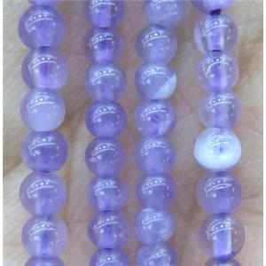 tiny round purple Chalcedony beads, approx 3mm dia