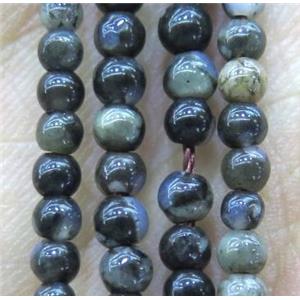 Gray Opal Beads, round, tiny, approx 3mm dia