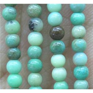 tiny Green Grass Agate beads, round, approx 3mm dia