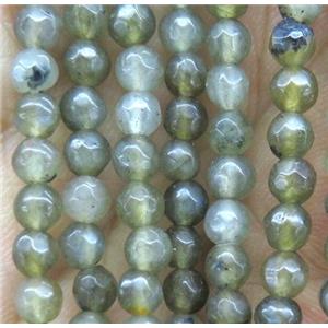tiny Labradorite beads, faceted round, approx 4mm dia