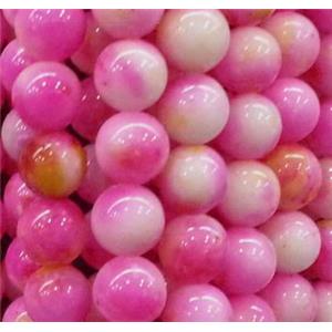 round Irisated Jade beds, hotpink, 12mm dia, approx 31pcs per st