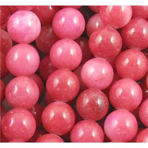 round Irisated Jade beds, red, 16mm dia, approx 24pcs per st