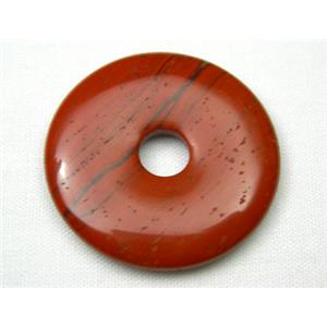 Red Jasper Dount Pendants, 25mm diameter