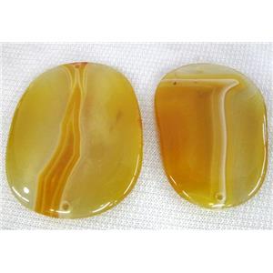 Natural agate stone pendant, approx 45-65mm