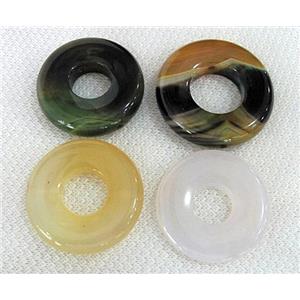 mixed Agate stone linker, approx 40-45mm