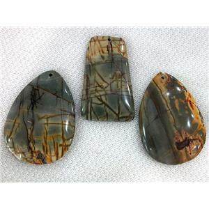 Creek Jasper, gemstone pendant, mixed, approx 20-50mm