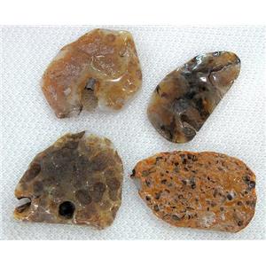 Natural Rock Agate pendant, mixed shape, approx 20-50mm