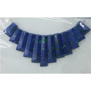 Blue Lapis Lazuli Stick Pendant For Necklace Dye, approx 16x10x5mm, 40x9x5mm